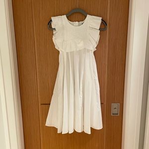 MSGM white babydoll dress